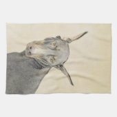 Doberman Pinscher Painting - Original Dog Art Küchentuch (Horizontal)