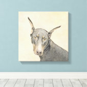 Doberman Pinscher Painting - Original Dog Art Leinwanddruck (Insitu (Holzboden))