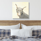 Doberman Pinscher Painting - Original Dog Art Leinwanddruck (Insitu (Schlafzimmer))