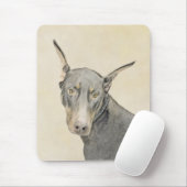 Doberman Pinscher Painting - Original Dog Art Mousepad (Mit Mouse)