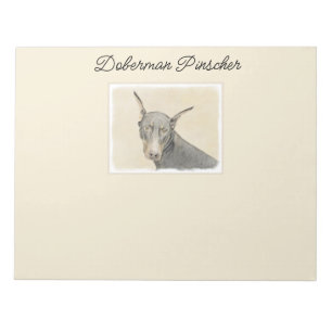 Doberman Pinscher Painting - Original Dog Art Notizblock