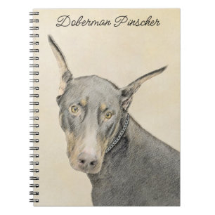 Doberman Pinscher Painting - Original Dog Art Notizblock