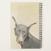 Doberman Pinscher Painting - Original Dog Art Planer (Rückseite)