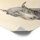 Doberman Pinscher Painting - Original Dog Art Poster (Ecke)