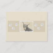 Doberman Pinscher Painting - Original Dog Art Visitenkarte (Rückseite)