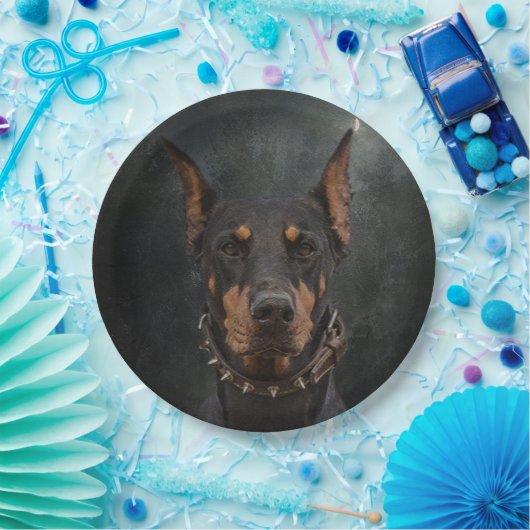 Doberman Pinscher Pappteller (Party)
