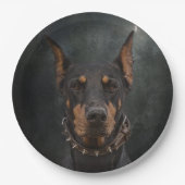Doberman Pinscher Pappteller (Vorderseite)