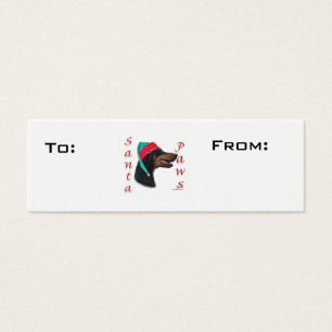 Doberman Pinscher Paws Gift Tags