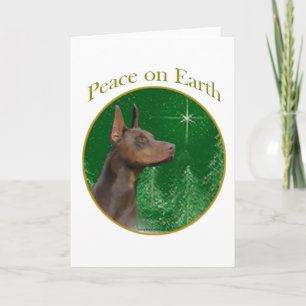 Doberman Pinscher Peace Feiertagskarte