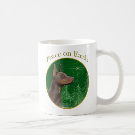 Doberman Pinscher Peace Kaffeetasse (Rechts)