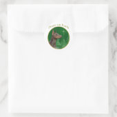 Doberman Pinscher Peace Runder Aufkleber (Tasche)