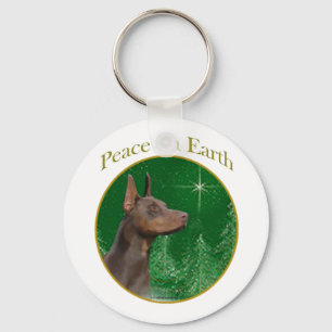 Doberman Pinscher Peace Schlüsselanhänger