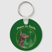 Doberman Pinscher Peace Schlüsselanhänger (Rückseite)