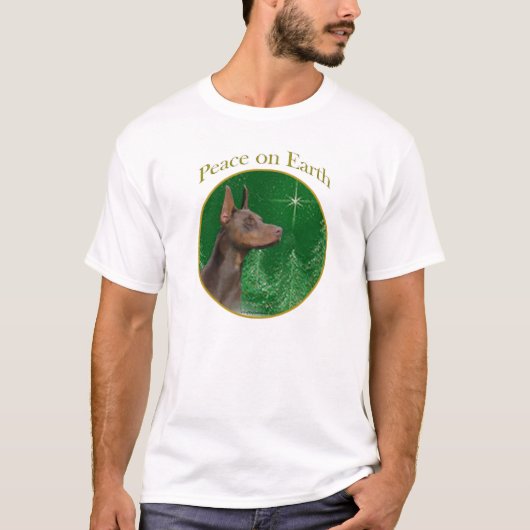 Doberman Pinscher Peace T-Shirt (Vorderseite)