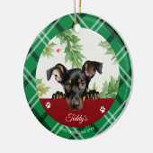 Doberman Pinscher Personalisiert First Christmas Keramik Ornament (Links)