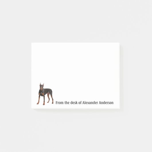 Doberman Pinscher Personalize Notes Post-it Klebezettel (Vorderseite)