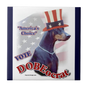 Doberman Pinscher Politischer Humor Fliese