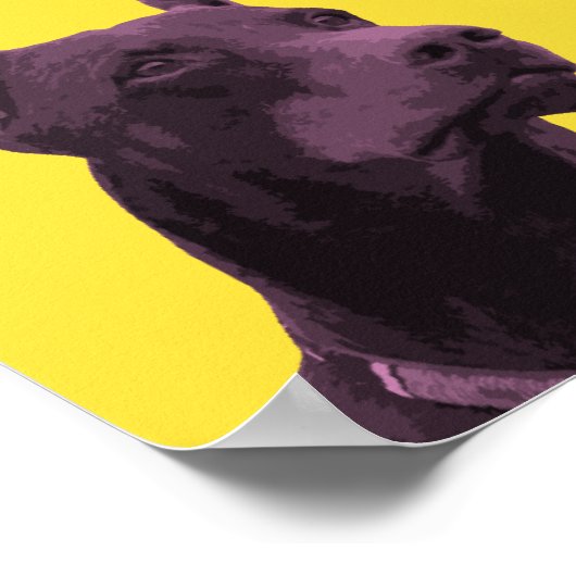 Doberman Pinscher Pop-Art-Poster Poster (Ecke)