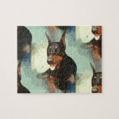 Doberman Pinscher Portrait Puzzle (Horizontal)