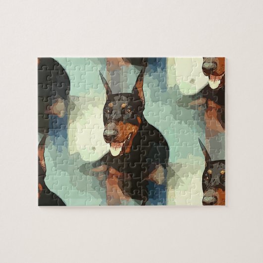 Doberman Pinscher Portrait Puzzle (Horizontal)
