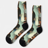 Doberman Pinscher Portrait Socken (Linkes Detail)