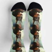 Doberman Pinscher Portrait Socken (Oben)