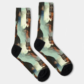 Doberman Pinscher Portrait Socken (Rechts)