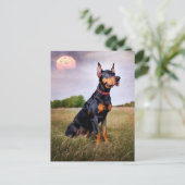 Doberman Pinscher Postkarte (Stehend Vorderseite)