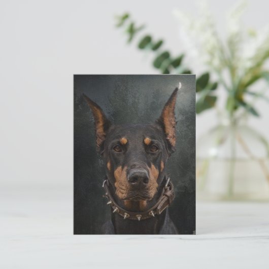 Doberman Pinscher Postkarte (Stehend Vorderseite)