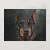 Doberman Pinscher Postkarte (Rückseite)
