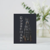 Doberman Pinscher Postkarte (Stehend Vorderseite)