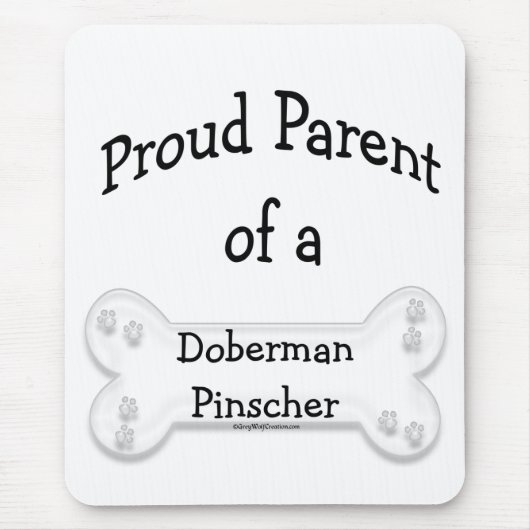 Doberman Pinscher Proud Parent Mousepad (Vorne)