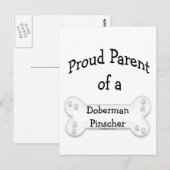 Doberman Pinscher Proud Parent Postkarte (Vorne/Hinten)