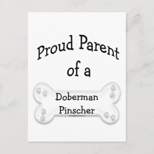 Doberman Pinscher Proud Parent Postkarte