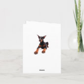 Doberman Pinscher Puppy Dove Blank Note Card Karte (Rückseite)