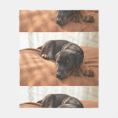 Doberman-pinscher-Puppy Fleecedecke (Vorderseite)