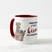 Doberman Pinscher Puppy Kisses Fix Alles Tasse (Vorderseite Links)