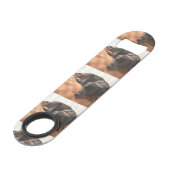 Doberman-pinscher-Puppy Speed Flaschenöffner (Vorderseite Schrägansicht)