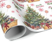 Doberman Pinscher Puppy unter dem Baum Geschenkpapier (Rolleneckpunkt)