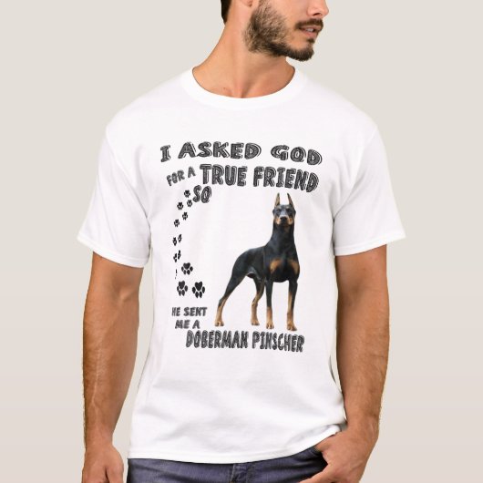 Doberman Pinscher Quote Mama, Dobermann Dog Vater  T-Shirt (Vorderseite)