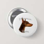 Doberman Pinscher (rot) Mama 2 Button (Vorne & Hinten)