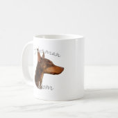 Doberman Pinscher (rot) Mama 2 Kaffeetasse (Vorderseite Links)