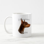 Doberman Pinscher (rot) Mama 2 Kaffeetasse (Links)