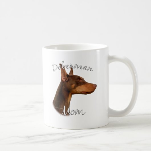 Doberman Pinscher (rot) Mama 2 Kaffeetasse (Rechts)