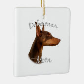 Doberman Pinscher (rot) Mama 2 Keramikornament (Rechts)