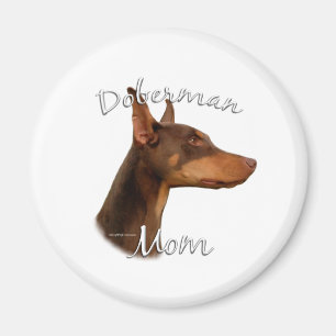 Doberman Pinscher (rot) Mama 2 Magnet