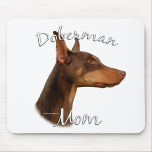 Doberman Pinscher (rot) Mama 2 Mousepad