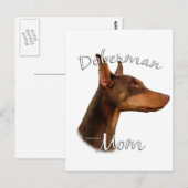 Doberman Pinscher (rot) Mama 2 Postkarte (Vorne/Hinten)