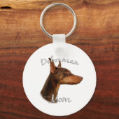 Doberman Pinscher (rot) Mama 2 Schlüsselanhänger (Vorderseite)