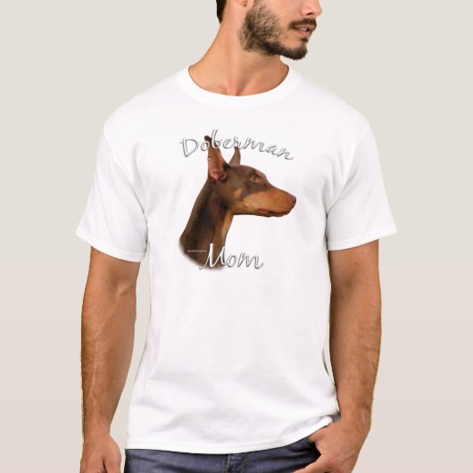 Doberman Pinscher (rot) Mama 2 T-Shirt (Vorderseite)